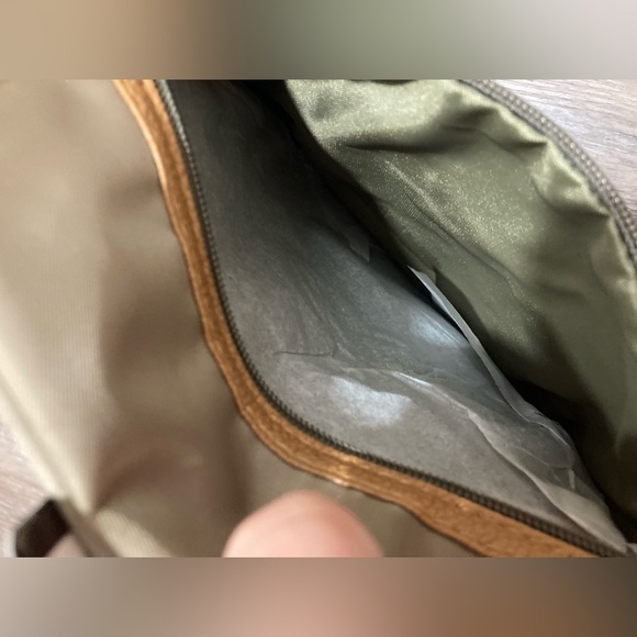 STONE MOUNTAIN PURSE Crossbody Handbag Brown Nylon w/Leather Strap & Accents - Picture 7 of 9